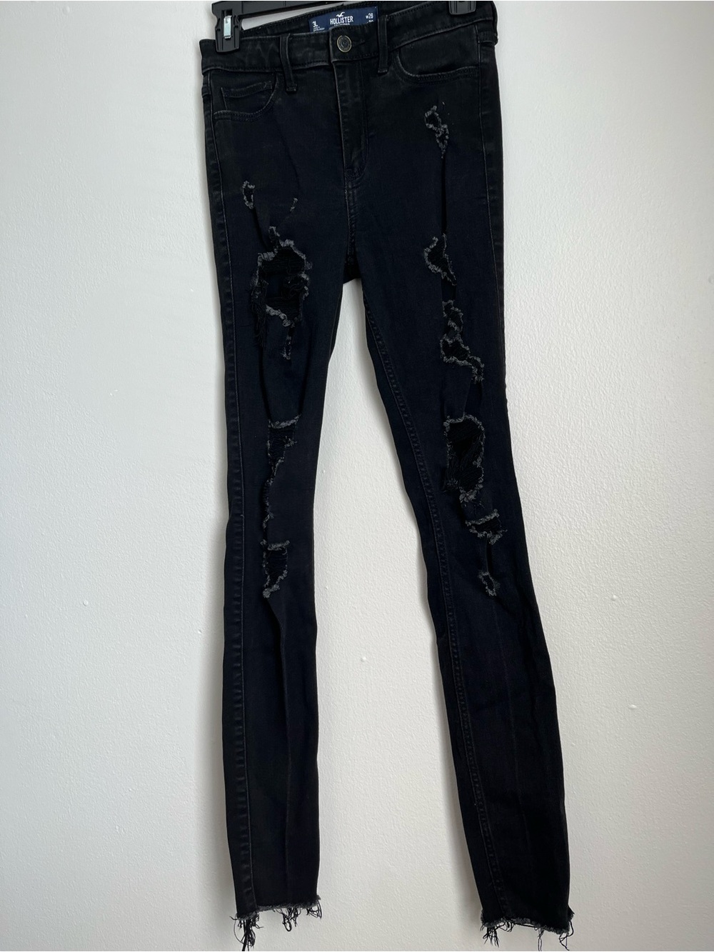 Hollister Black Distressed Skinny Jeans